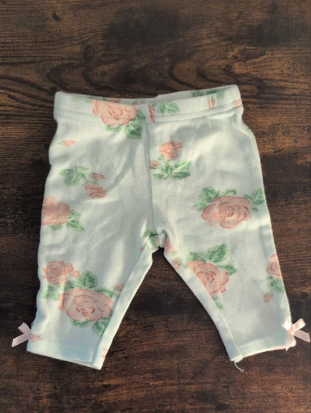 5/$25 Monkey Bars Floral Onesie Bodysuit Light Blue 3-6M